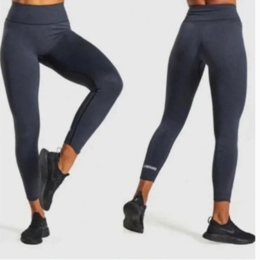 Gymshark Studio High Waisted Seamless Ankle Leggings Mandala design Muted Blue S